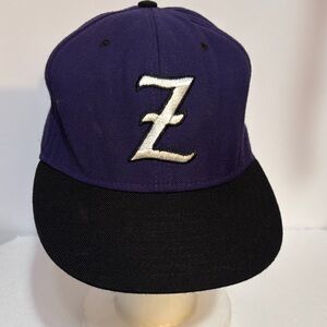 New Orleans Zephyrs Purple and Black Baseball Cap fitted size 7 pro-line